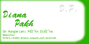diana pakh business card